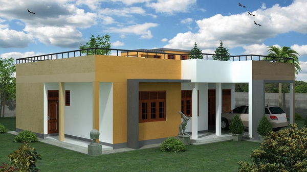 One-story house with roof2